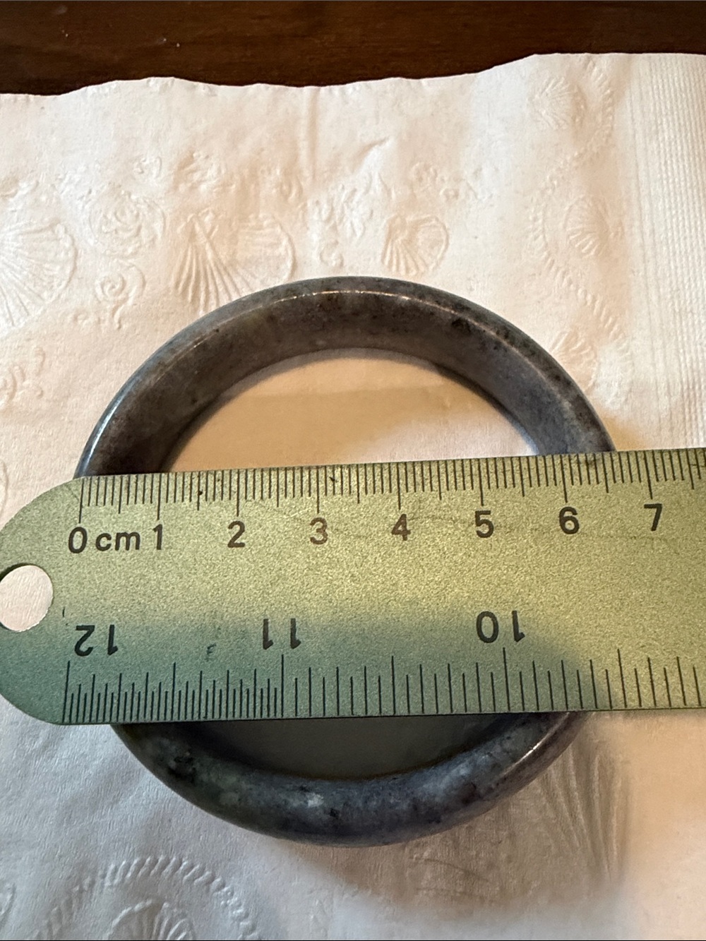 Handcrafted Green Bangle Bracelet - Picture 4 of 5